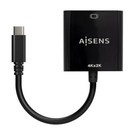 Conversor HDMI 4K 30Hz Aisens A109-0684/ HDMI Hembra – USB Tipo-C Macho/ 15cm/ Negro | TecnoSoft art ais adp a109 0684 1