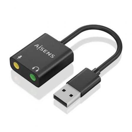 Tarjeta de Sonido Aisens A106-0769/ USB Macho – 2xJack 3.5 Hembra | TecnoSoft art ais adp20a106 0769 1
