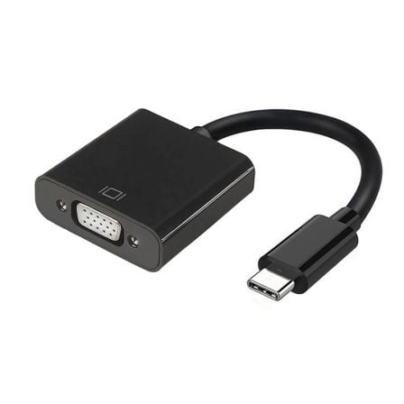 Conversor USB Tipo-C Aisens A109-0347/ USB Tipo-C – VGA Hembra/ 15cm/ Negro | TecnoSoft art ais adp20a109 0347 1