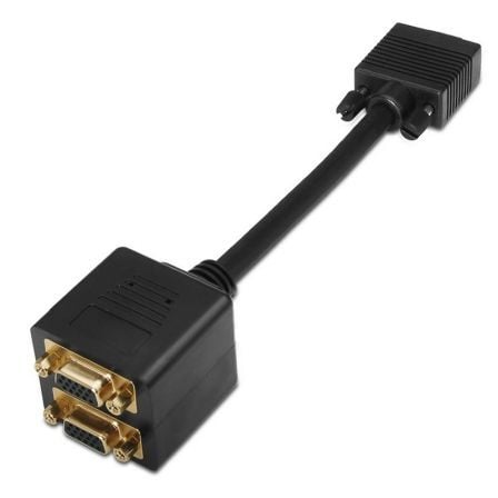 Duplicador SVGA Aisens A113-0080/ VGA Macho – 2x VGA Hembra | TecnoSoft art ais adp20a113 0080 1