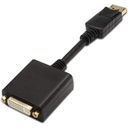 Conversor Aisens A125-0133/ DisplayPort Macho – DVI Hembra/ 15cm/ Negro | TecnoSoft art ais adp20a125 0133 1