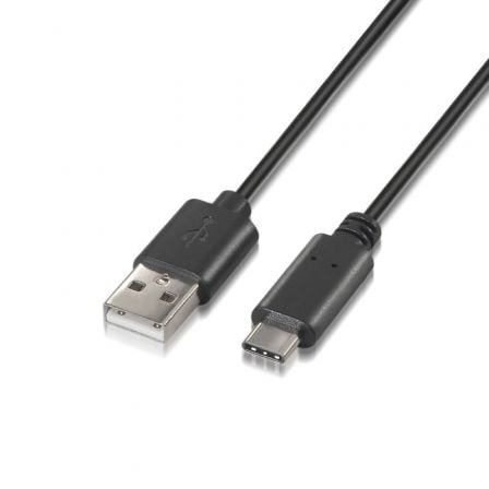 Cable USB 2.0 Tipo-C Aisens A107-0052/ USB Tipo-C Macho – USB Macho/ 480Mbps/ 2m/ Negro | TecnoSoft art ais cab a107 0052 1