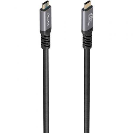 Cable USB 3.2 Tipo-C Aisens A107-0988/ USB Tipo-C Macho – USB Tipo-C Macho/ Hasta 100W/ 20Gbps/ 3m/ Negro | TecnoSoft art ais cab a107 0988 1