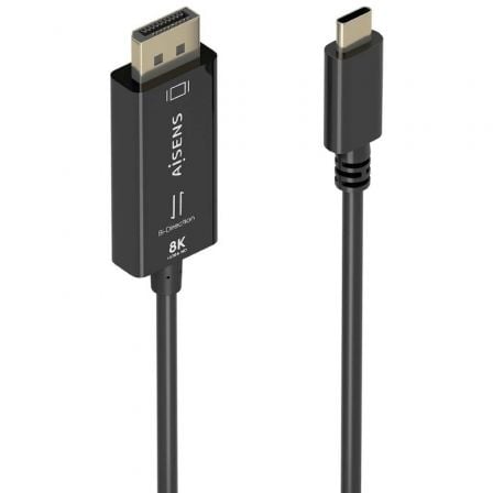 Cable Conversor Aisens A109-0879/ USB Tipo-C Macho – DisplayPort Macho/ 1.8m/ Negro | TecnoSoft art ais cab a109 0879 1