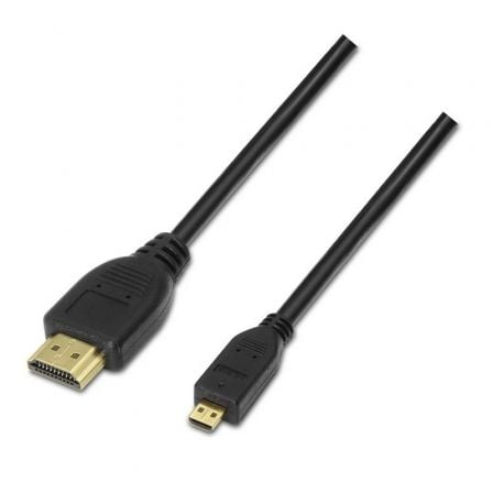 Cable Micro HDMI Aisens A119-0116/ HDMI Macho – Micro HDMI Macho/ Hasta 10W/ 720Mbps/ 80cm/ Negro | TecnoSoft art ais cab a119 0116 1