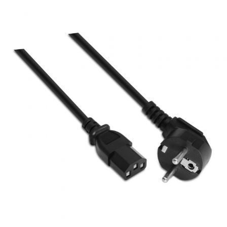 Cable Alimentación Aisens A132-0168/ CEE(7-7) Macho – C13 Hembra/ Hasta 1500W/ 3m/ Negro | TecnoSoft art ais cab a132 0168 1