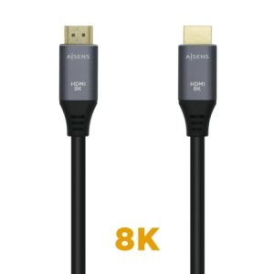 Cable HDMI 2.1 8K Aisens A150-0427/ HDMI Macho – HDMI Macho/ 1.5m/ Gris Negro | TecnoSoft art ais cab hdmi a150 0427 1