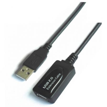 Cable Alargador USB 2.0 Aisens A101-0018/ USB Macho – USB Hembra/ Hasta 2.5W/ 60Mbps/ 5m/ Negro | TecnoSoft art ais cab20a101 0018 1
