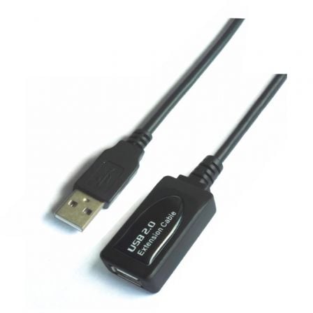 Cable Alargador USB 2.0 Aisens A101-0020/ USB Macho – USB Hembra/ Hasta 2.5W/ 60Mbps/ 15m/ Negro | TecnoSoft art ais cab20a101 0020 1