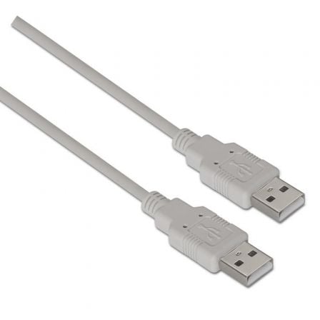 Cable USB 2.0 Aisens A101-0021/ USB Macho – USB Macho/ 1m/ Beige | TecnoSoft art ais cab20a101 0021 1