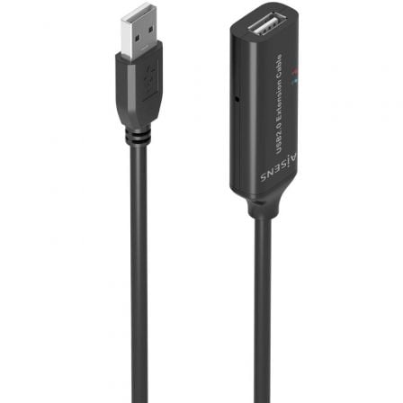 Cable Alargador USB 2.0 Aisens A101-0915/ USB Macho – USB Hembra/ 10m/ Negro | TecnoSoft art ais cab20a101 0915 1
