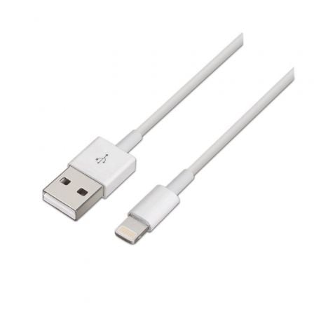 Cable USB 2.0 Lightning Aisens A102-0035/ USB Macho – Lightning Macho/ 1m/ Blanco | TecnoSoft art ais cab20a102 0035 1