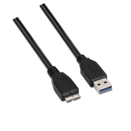 Cable USB 3.0 Aisens A105-0043/ USB Macho – MicroUSB Macho/ Hasta 9W/ 625Mbps/ 1m/ Negro | TecnoSoft art ais cab20a105 0043 1