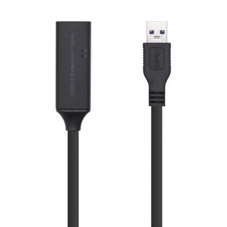 Cable Alargador USB 3.0 con Amplificador Aisens A105-0407/ USB Macho – USB Hembra/ Hasta 9W/ 625Mbps/ 5m/ Negro | TecnoSoft art ais cab20a105 0407 1