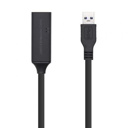 Cable Alargador USB 3.0 con Amplificador Aisens A105-0408/ USB Macho – USB Hembra/ Hasta 9W/ 625Mbps/ 10m/ Negro | TecnoSoft art ais cab20a105 0408 1