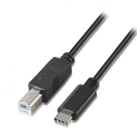 Cable USB 2.0 Impresora Aisens A107-0053/ USB Tipo-C Macho – USB Tipo-B Macho/ 480Mbps/ 1m/ Negro | TecnoSoft art ais cab20a107 0053 1