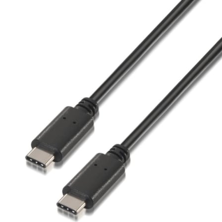 Cable USB 2.0 Tipo-C Aisens A107-0055/ USB Tipo-C Macho – USB Tipo-C Macho/ 480Mbps/ 50cm/ Negro | TecnoSoft art ais cab20a107 0055 1