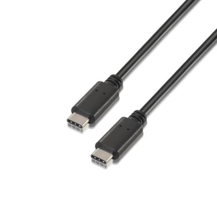 Cable USB 2.0 Tipo-C Aisens A107-0056/ USB Tipo-C Macho – USB Tipo-C Macho/ 480Mbps/ 1m/ Negro | TecnoSoft art ais cab20a107 0056 1
