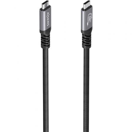 Cable USB 3.2 Tipo-C Aisens A107-0989/ USB Tipo-C Macho – USB Tipo-C Macho/ Hasta 100W/ 10Gbps/ 4m/ Negro | TecnoSoft art ais cab20a107 0989 1