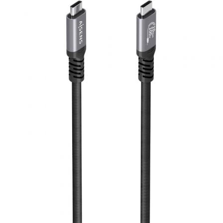 Cable USB 3.2 Tipo-C Aisens A107-0990/ USB Tipo-C Macho – USB Tipo-C Macho/ Hasta 100W/ 10Gbps/ 5m/ Negro | TecnoSoft art ais cab20a107 0990 1