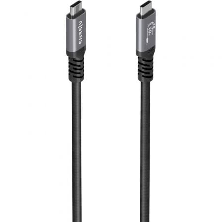Cable USB 3.2 Tipo-C Aisens A107-0992/ USB Tipo-C Macho – USB Tipo-C Macho/ Hasta 60W/ 5Gbps/ 10m/ Negro | TecnoSoft art ais cab20a107 0992 1