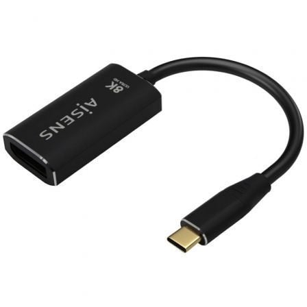Conversor Aisens A109-0690/ USB Tipo-C Macho – DisplayPort Hembra/ Hasta 27W/ 1250Mbps/ 15cm/ Negro | TecnoSoft art ais cab20a109 0690 1