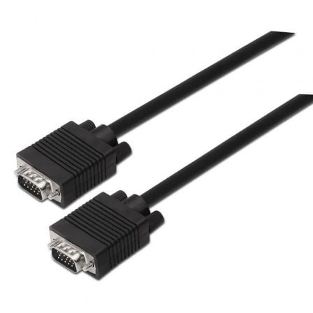 Cable SVGA Aisens A113-0068/ VGA Macho – VGA Macho/ Hasta 3W/ 10Mbps/ 1.8m/ Negro | TecnoSoft art ais cab20a113 0068 1