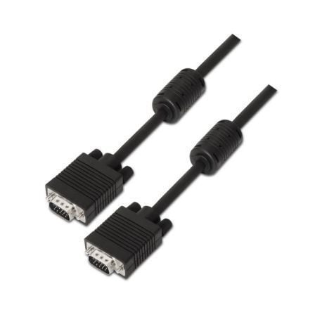 Cable SVGA Aisens A113-0076/ HDB15 Macho – HDB15 Macho/ Hasta 3W/ 10Mbps/ 20m/ Negro | TecnoSoft art ais cab20a113 0076 1