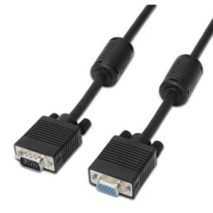 Cable Alargador SVGA Aisens A113-0078/ VGA Macho – VGA Hembra/ Hasta 3W/ 10Mbps/ 1.8m/ Negro | TecnoSoft art ais cab20a113 0078 1