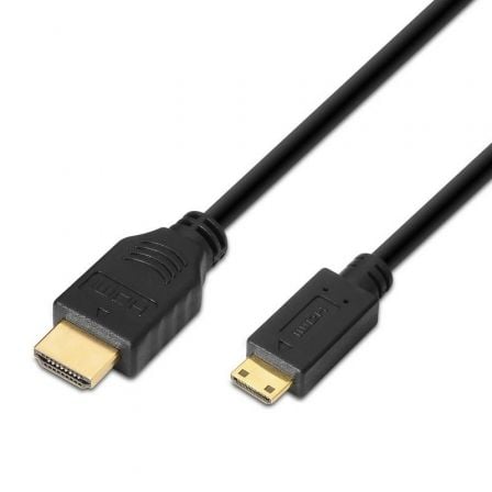 Cable HDMI Aisens A119-0114/ HDMI Macho – Mini HDMI Macho/ Hasta 10W/ 720Mbps/ 1.8m/ Negro | TecnoSoft art ais cab20a119 0114 1