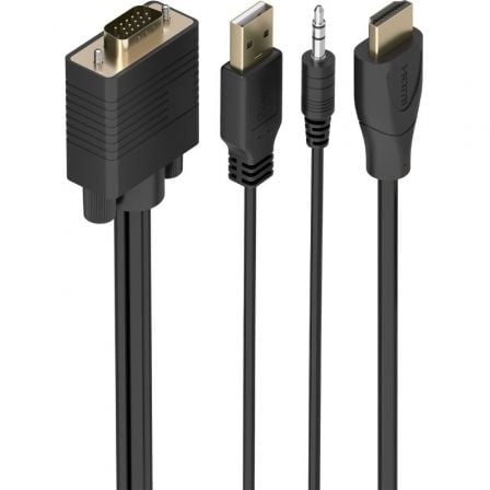 Cable Conversor Aisens A122-1014 SVGA Macho – USB Macho – Jack Macho/ HDMI Macho/ 1.5m/ Negro | TecnoSoft art ais cab20a122 1014 1