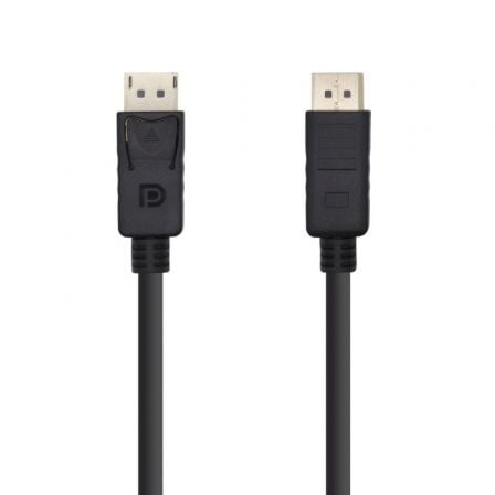 Cable DisplayPort 1.2 4K Aisens A124-0387/ DisplayPort Macho – DisplayPort Macho/ Hasta 5W/ 2300Mbps/ 5m/ Negro | TecnoSoft art ais cab20a124 0387 1
