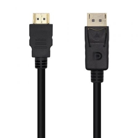 Cable Conversor Aisens A125-0459/ DisplayPort Macho – HDMI Macho/ Hasta 5W/ 2300Mbps /1m/ Negro | TecnoSoft art ais cab20a125 0459 1