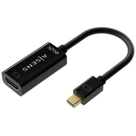 Cable Conversor Aisens A125-0643/ Mini DisplayPort Macho – HDMI Hembra/ Hasta 5W/ 2300Mbps/ 15cm/ Negro | TecnoSoft art ais cab20a125 0643 1