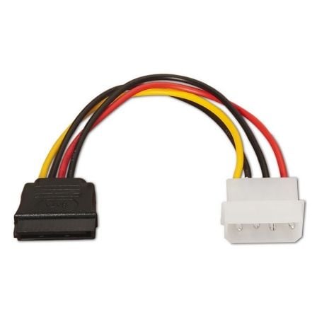 Cable Alimentación SATA Aisens A131-0158/ Molex 4 PIN Macho – SATA Hembra/ Hasta 54W/ 16cm | TecnoSoft art ais cab20a131 0158 1