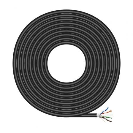 Bobina de Cable RJ45 para Exteriores FTP AWG24 Aisens A135-0674 Cat.6/ 305m/ Impermeable/ Negro | TecnoSoft art ais cab20a135 0674 1