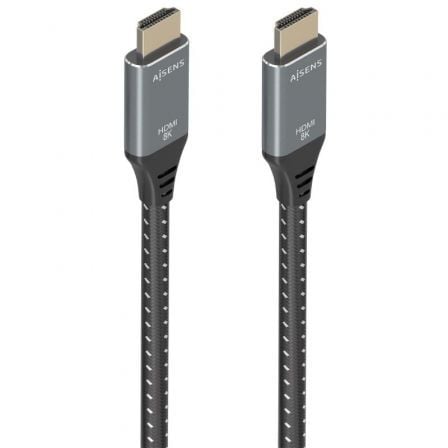 Cable HDMI 2.1 8K Aisens A150-0876/ HDMI Macho – HDMI Macho/ 5m/ Gris y Negro | TecnoSoft art ais cab20a150 0876 1