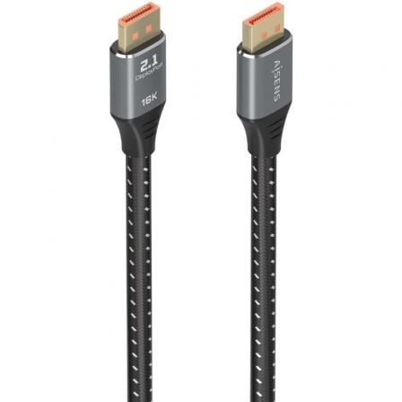 Cable DisplayPort 2.1 16K Aisens A158-0901/ DisplayPort Macho – DisplayPort Macho/ 80Gbps/ 1m/ Negro | TecnoSoft art ais cab20a158 0901 1