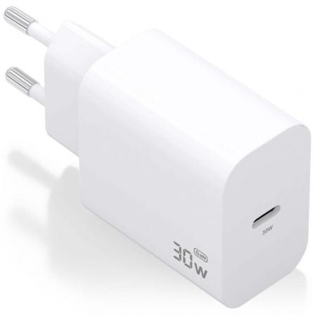 Cargador de Pared GaN Aisens A110-0940/ 1xUSB Tipo-C/ 30W/ Blanco | TecnoSoft art ais carga20a110 0940 1