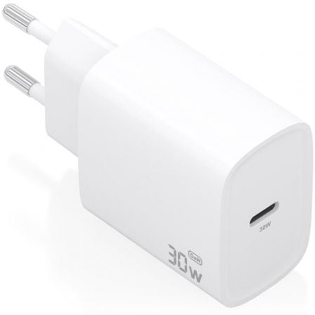 Cargador de Pared GaN Aisens A110-0950/ 1xUSB Tipo-C/ 30W/ Blanco | TecnoSoft art ais carga20a110 0950 1