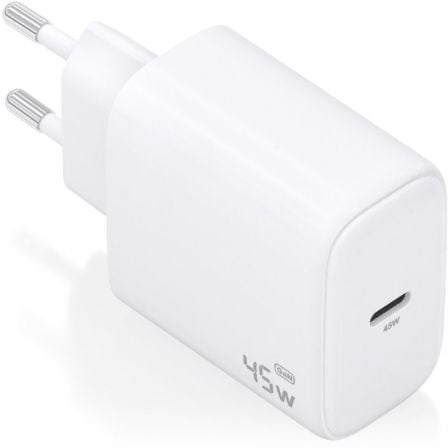 Cargador de Pared GaN Aisens A110-0969/ 1xUSB Tipo-C/ 45W/ Blanco | TecnoSoft art ais carga20a110 0969 1