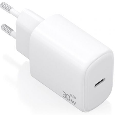 Cargador de Pared GaN Aisens A110-0975/ 1xUSB Tipo-C/ 30W/ Blanco | TecnoSoft art ais carga20a110 0975 1