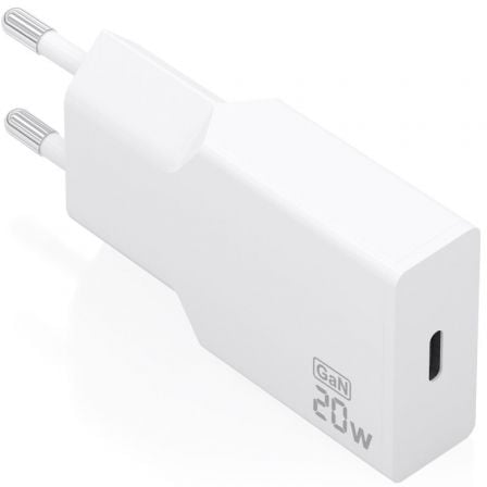 Cargador de Pared GaN Aisens A110-0997/ 1xUSB Tipo-C/ 20W/ Blanco | TecnoSoft art ais carga20a110 0997 1