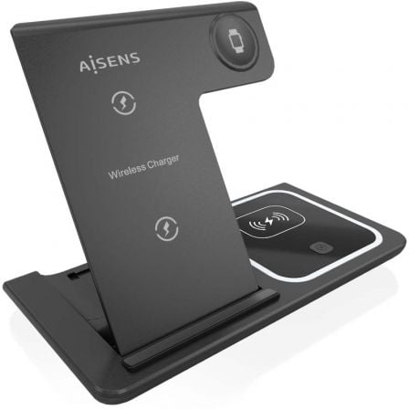 Base de carga Inalámbrica Aisens ASCH-15W3WC043-BK/ 15W | TecnoSoft art ais carga20asch 15w3wc043 bk 1