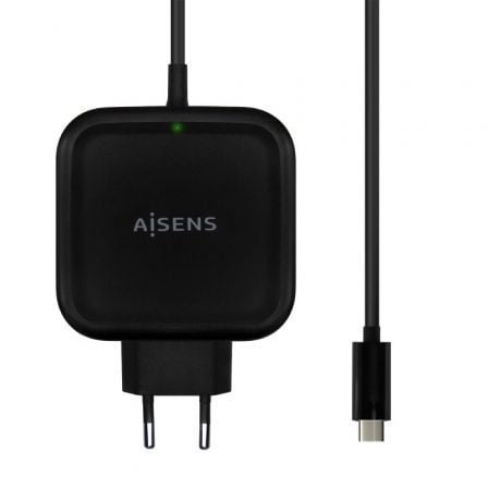 Cargador de Pared Aisens ASCH-1PD65WL-BK/ 1xUSB Tipo-C/ 65W | TecnoSoft art ais carga20asch 1pd65wl bk 1