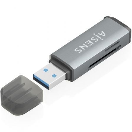 Lector de Tarjetas Externo Aisens ASCR-2A09-GR/ USB 3.1 | TecnoSoft art ais cr20ascr 2a09 gr 1