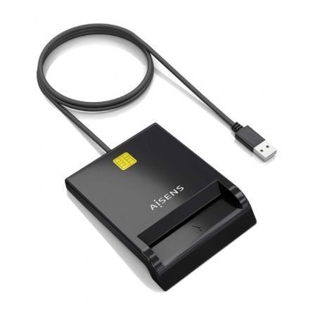 Lector de DNI y Tarjetas Aisens ASCR-SN06-BK/ USB 2.0/ Negro | TecnoSoft art ais dni20ascr sn06 bk 1