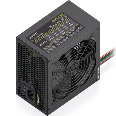 Fuente de Alimentación Aisens ASPC-500ATX-SEOBK/ 500W/ Ventilador 12cm | TecnoSoft art ais fuente20aspc 500atx seobk 1