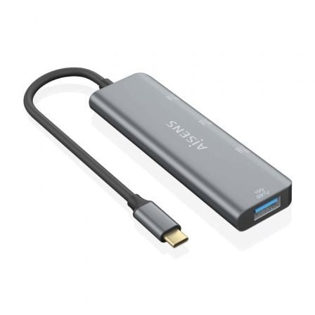 Hub USB Tipo-C Aisens A109-0764/ 3xUSB/ 1xUSB Tipo-C/ Gris | TecnoSoft art ais hub20a109 0764 1