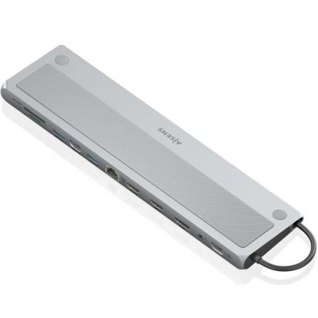Docking USB Tipo-C Aisens ASUC-12P020-GR/ 2xHDMI 4K/ 3xUSB/ 1xUSB Tipo-C/ 1xRJ45/ 1xDisplayPort/ 1xLector Tarjetas/ 1xUSB Tipo-C PD/ Gris | TecnoSoft art ais hub20asuc 12p020 gr 1